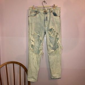 One Teaspoon Acid Wash Super Baggies